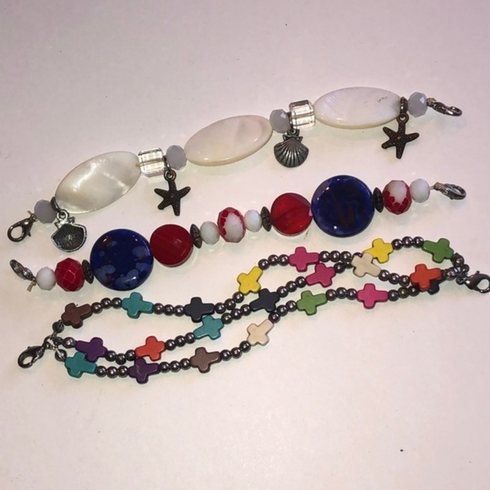 Colorful Beaded Interchangeable Watch Band Clip On Set